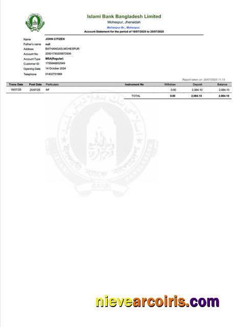 Bangladesh Islami Bank Limited Word and PDF